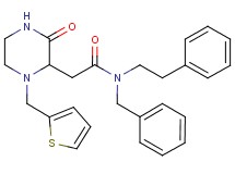 N-benzyl-2-[3-oxo-1-(2-thienylmethyl)-2-piperazinyl]-N-(2-phenylethyl)acetamide