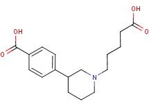 4-[1-(4-carboxybutyl)piperidin-3-yl]benzoic acid