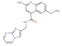6-ethyl-N-(imidazo[1,2-a]pyrimidin-2-ylmethyl)-2-methyl-4-quinolinecarboxamide