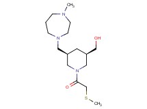 {(3R*,5R*)-5-[(4-methyl-1,4-diazepan-1-yl)methyl]-1-[(methylthio)acetyl]-3-piperidinyl}methanol