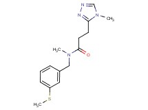 N-methyl-N-[3-(methylthio)benzyl]-3-(4-methyl-4H-1,2,4-triazol-3-yl)propanamide
