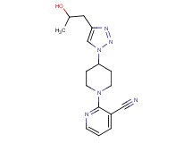 2-{4-[4-(2-hydroxypropyl)-1H-1,2,3-triazol-1-yl]-1-piperidinyl}nicotinonitrile