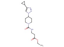 ethyl 3-({[4-(4-cyclopropyl-1H-1,2,3-triazol-1-yl)piperidin-1-yl]carbonyl}amino)propanoate