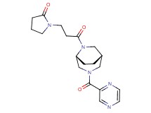 1-{3-oxo-3-[(1S*,5R*)-3-(2-pyrazinylcarbonyl)-3,6-diazabicyclo[3.2.2]non-6-yl]propyl}-2-pyrrolidinone