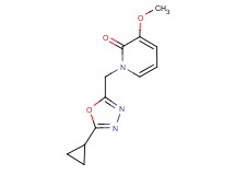 1-[(5-cyclopropyl-1,3,4-oxadiazol-2-yl)methyl]-3-methoxypyridin-2(1H)-one