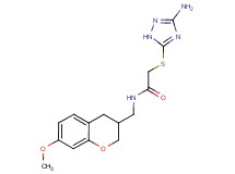 2-[(3-amino-1H-1,2,4-triazol-5-yl)thio]-N-[(7-methoxy-3,4-dihydro-2H-chromen-3-yl)methyl]acetamide