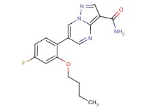 6-(2-butoxy-4-fluorophenyl)pyrazolo[1,5-a]pyrimidine-3-carboxamide