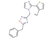 5-benzyl-3-{[2-(3-methyl-2-thienyl)-1H-imidazol-1-yl]methyl}-1,2,4-oxadiazole