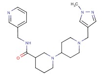 1'-[(1-methyl-1H-pyrazol-4-yl)methyl]-N-(pyridin-3-ylmethyl)-1,4'-bipiperidine-3-carboxamide