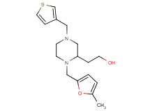 2-[1-[(5-methyl-2-furyl)methyl]-4-(3-thienylmethyl)-2-piperazinyl]ethanol