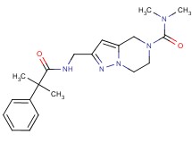 N,N-dimethyl-2-{[(2-methyl-2-phenylpropanoyl)amino]methyl}-6,7-dihydropyrazolo[1,5-a]pyrazine-5(4H)-carboxamide