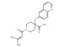 1-(3-methylbut-2-enoyl)-4-(quinolin-6-yloxy)piperidine-4-carboxylic acid