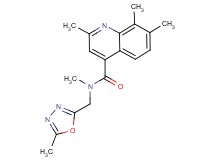 N,2,7,8-tetramethyl-N-[(5-methyl-1,3,4-oxadiazol-2-yl)methyl]-4-quinolinecarboxamide