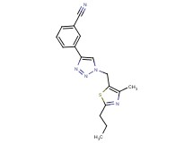 3-{1-[(4-methyl-2-propyl-1,3-thiazol-5-yl)methyl]-1H-1,2,3-triazol-4-yl}benzonitrile