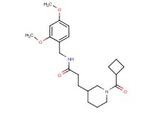 3-[1-(cyclobutylcarbonyl)piperidin-3-yl]-N-(2,4-dimethoxybenzyl)propanamide