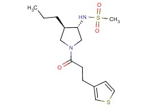 N-{(3S*,4R*)-4-propyl-1-[3-(3-thienyl)propanoyl]-3-pyrrolidinyl}methanesulfonamide