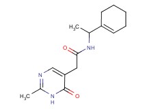N-(1-cyclohex-1-en-1-ylethyl)-2-(2-methyl-6-oxo-1,6-dihydropyrimidin-5-yl)acetamide