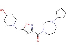 1-({3-[(4-cyclopentyl-1,4-diazepan-1-yl)carbonyl]isoxazol-5-yl}methyl)piperidin-4-ol