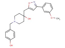 1-(4-hydroxybenzyl)-4-{[3-(3-methoxyphenyl)-5-isoxazolyl]methyl}-4-piperidinol