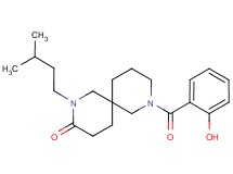 8-(2-hydroxybenzoyl)-2-(3-methylbutyl)-2,8-diazaspiro[5.5]undecan-3-one