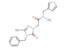 2-(4-benzyl-3-methyl-5-oxo-4,5-dihydro-1H-1,2,4-triazol-1-yl)-N-methyl-N-(3-thienylmethyl)acetamide