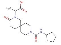 2-{9-[(cyclopentylamino)carbonyl]-3-oxo-2,9-diazaspiro[5.5]undec-2-yl}propanoic acid