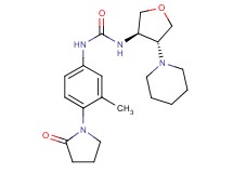 N-[3-methyl-4-(2-oxopyrrolidin-1-yl)phenyl]-N'-[(3R*,4R*)-4-piperidin-1-yltetrahydrofuran-3-yl]urea