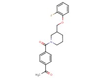 1-[4-({3-[(2-fluorophenoxy)methyl]-1-piperidinyl}carbonyl)phenyl]ethanone