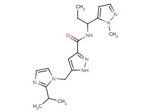 5-[(2-isopropyl-1H-imidazol-1-yl)methyl]-N-[1-(1-methyl-1H-pyrazol-5-yl)propyl]-1H-pyrazole-3-carboxamide