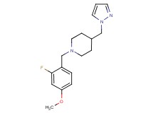1-(2-fluoro-4-methoxybenzyl)-4-(1H-pyrazol-1-ylmethyl)piperidine