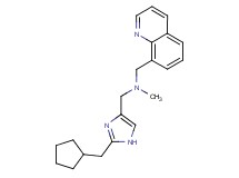 1-[2-(cyclopentylmethyl)-1H-imidazol-4-yl]-N-methyl-N-(quinolin-8-ylmethyl)methanamine