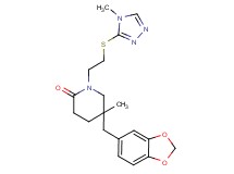 5-(1,3-benzodioxol-5-ylmethyl)-5-methyl-1-{2-[(4-methyl-4H-1,2,4-triazol-3-yl)thio]ethyl}piperidin-2-one