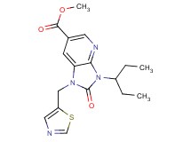 methyl 3-(1-ethylpropyl)-2-oxo-1-(1,3-thiazol-5-ylmethyl)-2,3-dihydro-1H-imidazo[4,5-b]pyridine-6-carboxylate