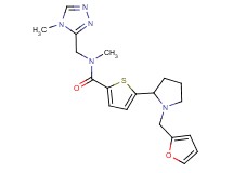5-[1-(2-furylmethyl)-2-pyrrolidinyl]-N-methyl-N-[(4-methyl-4H-1,2,4-triazol-3-yl)methyl]-2-thiophenecarboxamide