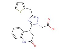 [5-(2-oxo-1,2,3,4-tetrahydroquinolin-4-yl)-3-(2-thienylmethyl)-1H-1,2,4-triazol-1-yl]acetic acid