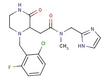 2-[1-(2-chloro-6-fluorobenzyl)-3-oxo-2-piperazinyl]-N-(1H-imidazol-2-ylmethyl)-N-methylacetamide