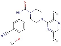N-(3-cyano-4-methoxyphenyl)-4-(3,6-dimethylpyrazin-2-yl)piperazine-1-carboxamide