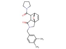 (3aR*,6S*)-2-(3,4-dimethylbenzyl)-7-(pyrrolidin-1-ylcarbonyl)-2,3,7,7a-tetrahydro-3a,6-epoxyisoindol-1(6H)-one