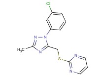 2-({[1-(3-chlorophenyl)-3-methyl-1H-1,2,4-triazol-5-yl]methyl}thio)pyrimidine