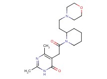 2,6-dimethyl-5-(2-{2-[2-(4-morpholinyl)ethyl]-1-piperidinyl}-2-oxoethyl)-4(3H)-pyrimidinone