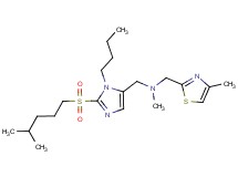 ({1-butyl-2-[(4-methylpentyl)sulfonyl]-1H-imidazol-5-yl}methyl)methyl[(4-methyl-1,3-thiazol-2-yl)methyl]amine