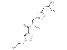 1-(2-aminoethyl)-N-[(5-isobutyl-1,2,4-oxadiazol-3-yl)methyl]-N-methyl-1H-1,2,3-triazole-4-carboxamide