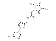 N-{[5-(3-chlorophenyl)-2-furyl]methyl}-2-(1,3-dimethyl-2,5-dioxo-4-imidazolidinyl)acetamide