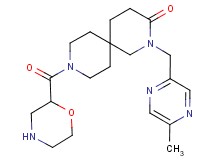2-[(5-methyl-2-pyrazinyl)methyl]-9-(2-morpholinylcarbonyl)-2,9-diazaspiro[5.5]undecan-3-one hydrochloride