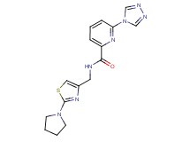 N-[(2-pyrrolidin-1-yl-1,3-thiazol-4-yl)methyl]-6-(4H-1,2,4-triazol-4-yl)pyridine-2-carboxamide