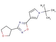 5-(1-tert-butyl-1H-pyrrol-3-yl)-3-(tetrahydrofuran-3-yl)-1,2,4-oxadiazole