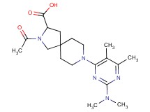 2-acetyl-8-[2-(dimethylamino)-5,6-dimethyl-4-pyrimidinyl]-2,8-diazaspiro[4.5]decane-3-carboxylic acid