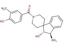 (2R*,3R*)-3-amino-1'-(4-hydroxy-3-methylbenzoyl)-2,3-dihydrospiro[indene-1,4'-piperidin]-2-ol
