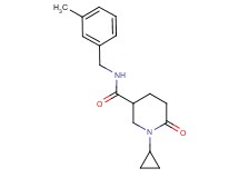 1-cyclopropyl-N-(3-methylbenzyl)-6-oxo-3-piperidinecarboxamide