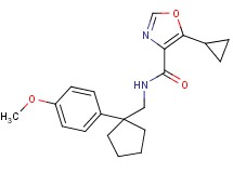 5-cyclopropyl-N-{[1-(4-methoxyphenyl)cyclopentyl]methyl}-1,3-oxazole-4-carboxamide